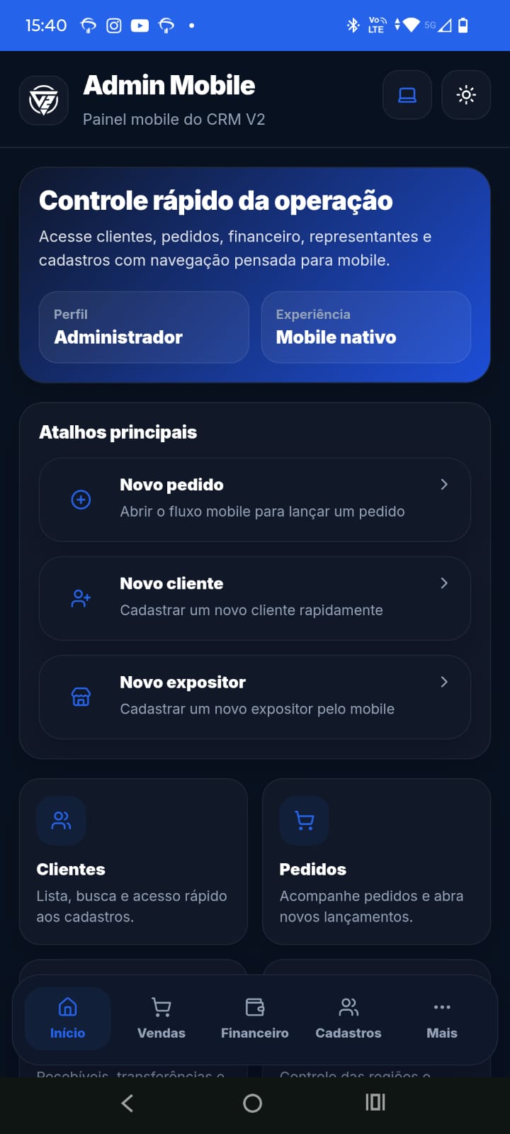 App Mobile — Home