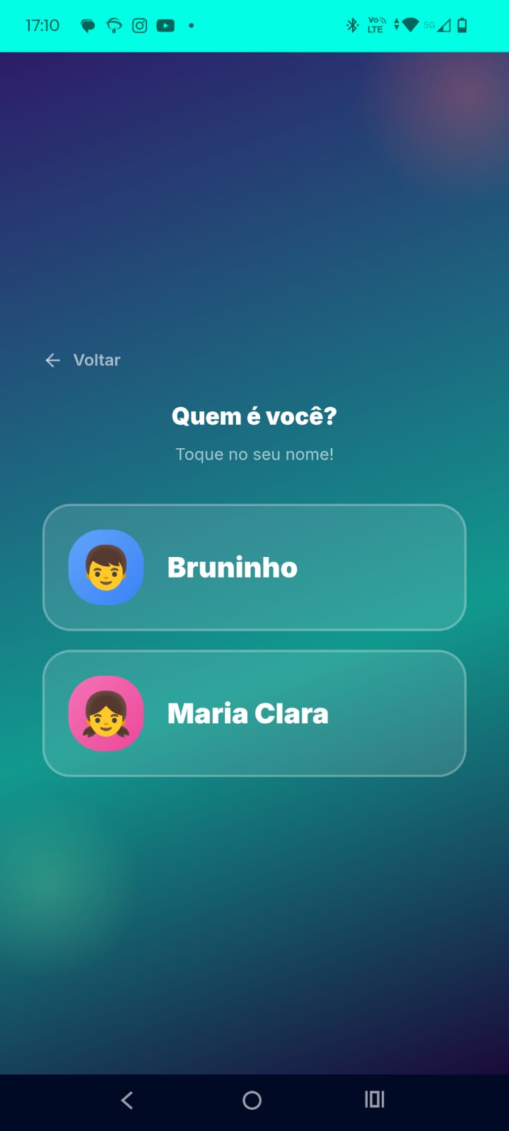 Selecionar perfil