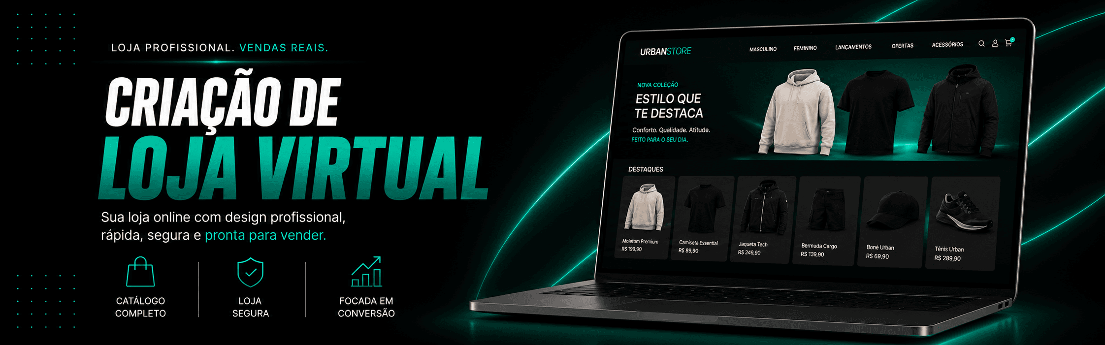 Criação de Loja Virtual — sua loja online profissional, pronta para vender