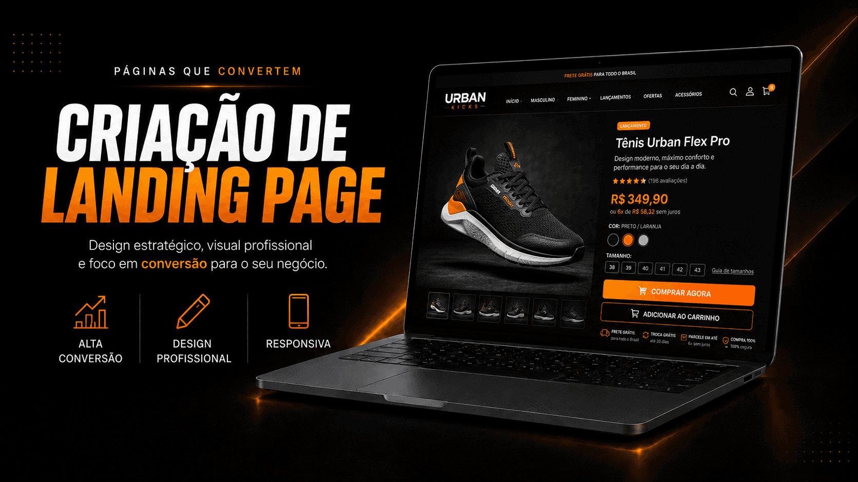 Criação de Landing Page banner